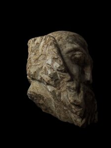 Vintage Sculpture of Socrates from Alabaster Stone , Handmade bust representing Greek Mythology - Image 3