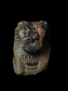 Hand Carved Granite Egyptian Goddess Sekhmet Statue - Image 3