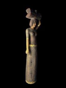 Wooden Ancient Egyptian statue made in Egypt. - Image 3
