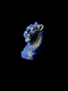 Hand-Carved Lapis Lazuli Sekhmet Pectoral Pendant - Image 3