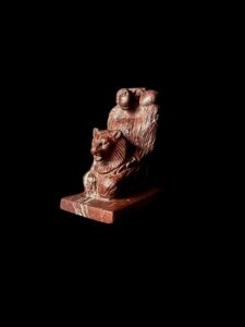 Hand-Carved Jasper Goddess Sekhmet Pectoral Pendant - Image 3