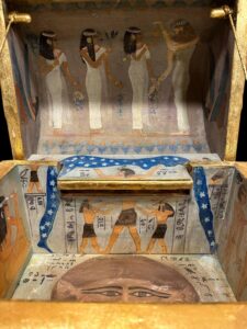 Goddess Nut Box: Egyptian Hathor, Hieroglyphics & Scarab Beetle - Image 3