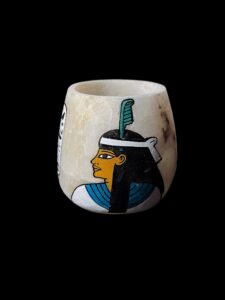 Egyptian Alabaster Vase: Goddess Maat Home Decor - Image 3