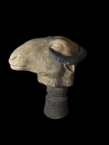 Vintage Ram God Khnum Statue: Ancient Egyptian Decor - Image 3