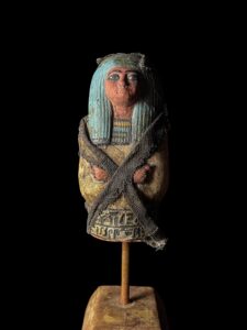 Egyptian vintage Ushabti, Shabti with Museum stand. Egyptian replica artifacts - Image 3