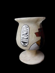 Egyptian Alabaster Vase: Goddess Tefnut Home Decor - Image 3