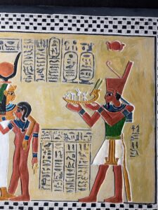 Goddess Hathor & Ihy Egyptian Relief Art - Image 3