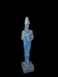 Basalt Egyptian God Osiris Statue: Natural Colors - Image 3