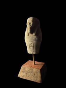 Egyptian vintage Ushabti, Shabti with Museum stand. Egyptian replica artifacts - Image 3