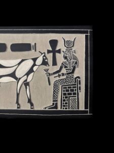 Hathor Goddess Basalt Wall Relief: Egyptian Key of Life Replica - Image 3