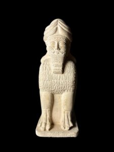 Mesopotamia art for Lamassu statue - Assyrian winged bull relief sculpture amulet - Image 3