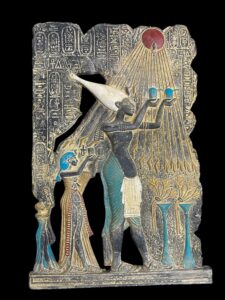 Ancient Egyptian Royal Devotion - Akhenaten's Family Worshipping the Sun God Atun - Image 3