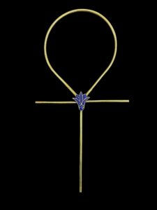 Hand-Crafted Ankh Cross: Key of Life with Lotus Flower - Image 3