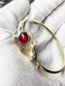 Handcrafted Goddess Hathor Bracelet: Egyptian Jewelry Gift - Image 3