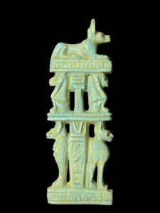 Amulet for God Anubis with Cobra Goddess and Djed pillar of Osiris - Image 3