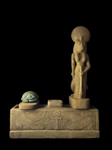 Egyptian Goddess Sekhmet Statue: Cobra, Scarab, Ankh - Image 3