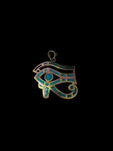 Brass Eye of Horus Pendant: Ancient Egyptian Amulet Necklace - Image 3