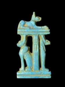 Amulet for God Anubis with Cobra Goddess and Djed pillar of Osiris - Image 3