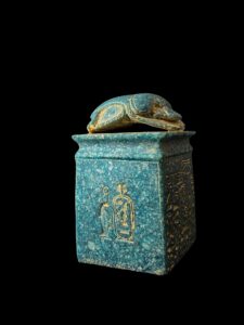 Egyptian Scarab Replica: Ancient Hieroglyphic Decor - Image 3