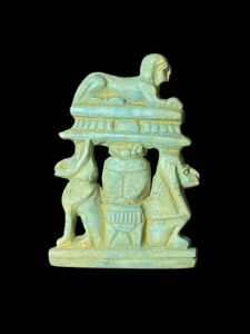 Amulet for God Anubis with Cobra Goddess and Djed pillar of Osiris - Image 3