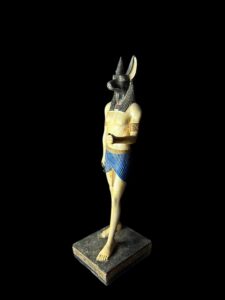 Basalt Stone Egyptian God Anubis Statue - Image 3