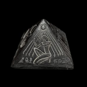 Egyptian Basalt Pyramid: Scarab, Isis, Anubis, Eye of Horus - Image 3