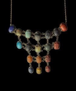 Egyptian Scarab Gemstone Pectoral Necklace: Ancient Style - Image 3