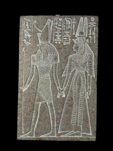 Egyptian Wall Relief: Horus and Cleopatra, Ancient Art Decor - Image 3