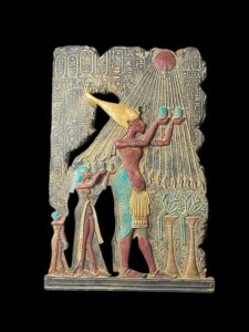Ancient Egyptian Royal Devotion - Akhenaten's Family Worshipping the Sun God Atun - Image 3