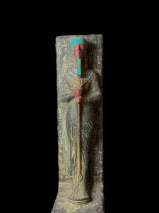 God Ptah Statue: Rose & Black Granite Egyptian Replica - Image 3