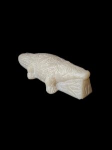 Alabaster Egyptian God Sobek Crocodile Statue - Image 3