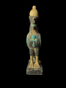 Basalt Egyptian God Horus Statue: Falcon God of the Sky - Image 3