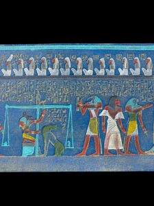 Ancient Egypt Judgment Day Wall Relief with God Anubis - Image 3
