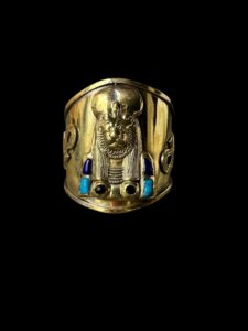 Goddess Sekhmet Cuff Bracelet: Egyptian Symbol Jewelry - Image 3