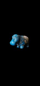 Mini Porcelain Hippopotamus Statue: Egyptian Museum Replica - Image 3