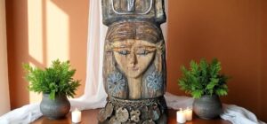 Manifest Handmade Goddess Hathor Statuette , Statue for the Egyptian Goddess Venus - Image 3