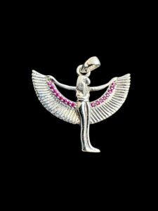 925 Sterling Silver Goddess Isis Pendant Egyptian Goddess , sterling silver necklace for Goddess , Isis Pendant made of pure silver. - Image 3