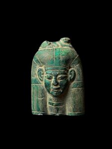 Egyptian Goddess Sekhmet Protecting Hathor Statue - Image 3