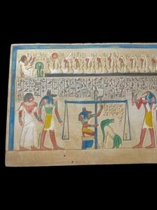 Ancient Egypt Judgment Day Wall Relief with Anubis - Image 3