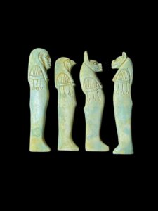 Ancient Egyptian Canopic Jars: Sons of Horus Figurines - Image 3