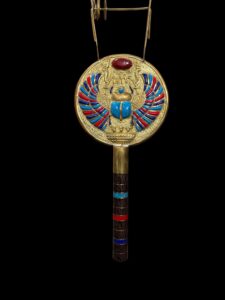 Egyptian Sistrum: Winged Scarab Beetle Musical Instrument - Image 3