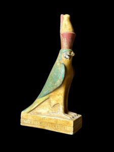 Egyptian God Horus Statue: Stone Falcon Art - Image 3