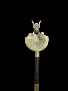 Ebony Was Sceptre: Brass & Gold Plated Egyptian Osiris Staff - Image 3