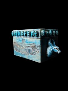 Egyptian God Anubis Box: Winged Isis, Scarab Beetle, Sekhmet - Image 3