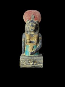 Egyptian Goddess Sekhmet Statue: Colorful Statuette Made in Egypt - Image 3