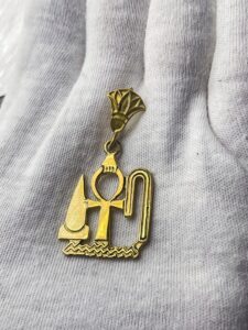 Egyptian Key of life Amulet with Lotus flower, Egyptian pendant made in Egypt. - Image 3