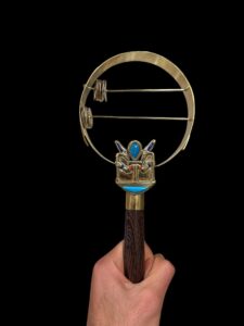 Egyptian Sistrum: Ankh & Osiris Scepter - Made in Egypt - Image 3