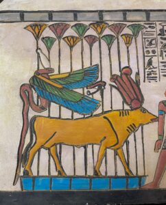 Egyptian Goddess Hathor Relief: Cobra Goddess & Khnum God - Image 4