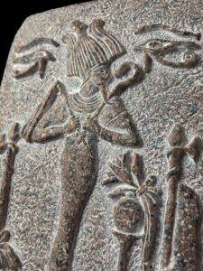 Egyptian God Osiris Wall Relief with Eye of Horus and Ra - Image 4