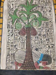 Ancient Egyptian Relief: Pashedu Kissing Earth Under Palm Tree - Image 4